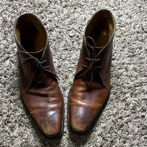 Magnanni Dark Brown Leather Chukka boots Men’s 11M Dress Ankle Boots